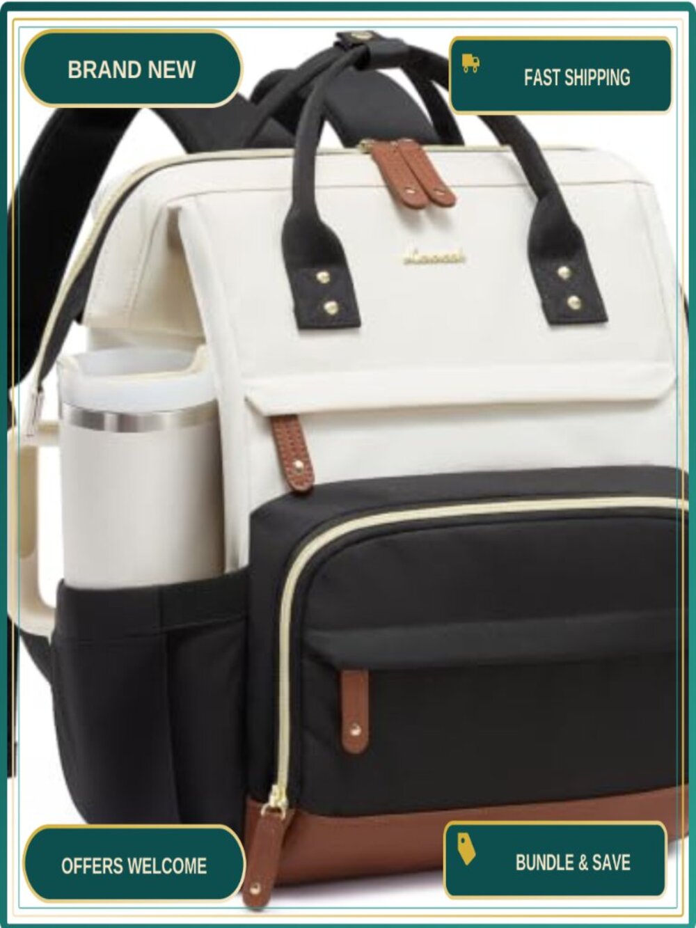 15.6 Inch Laptop Backpack Water Resistant Polyester Large Capacity Teacher